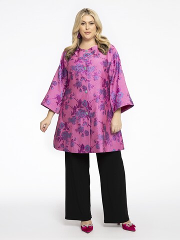 YOEK Between-seasons coat in Pink