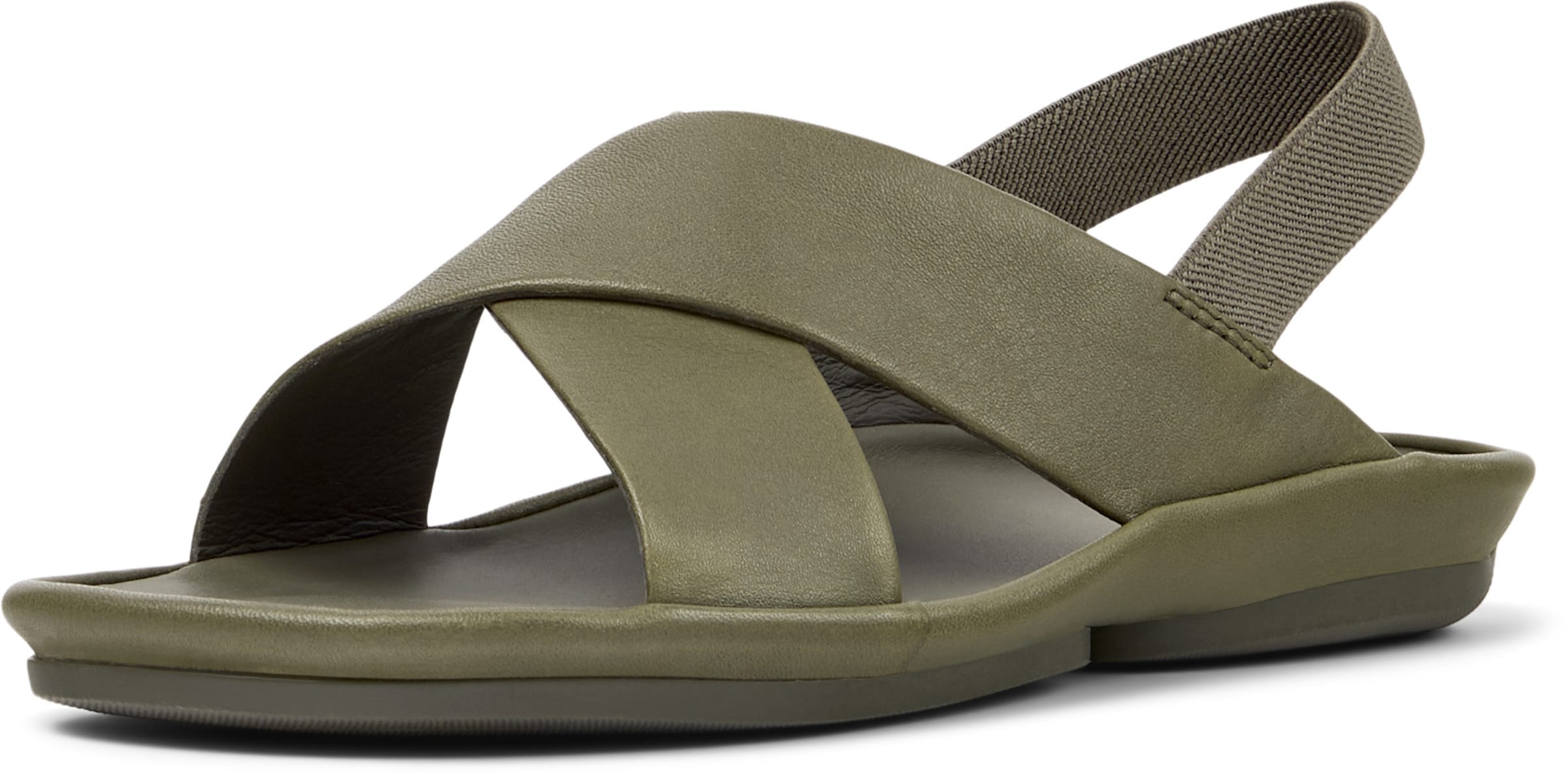 CAMPER Strap sandal 'Right Isla' in Green: front