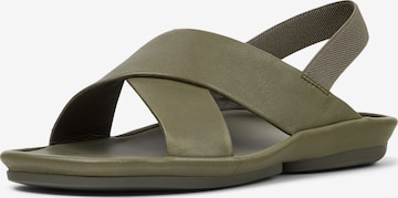 CAMPER - Sandálias com tiras 'Right Isla' em verde: frente