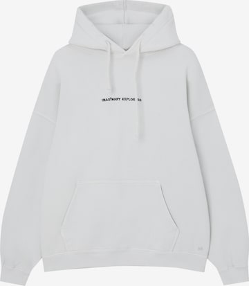 Sweat-shirt Pull&Bear en blanc : devant