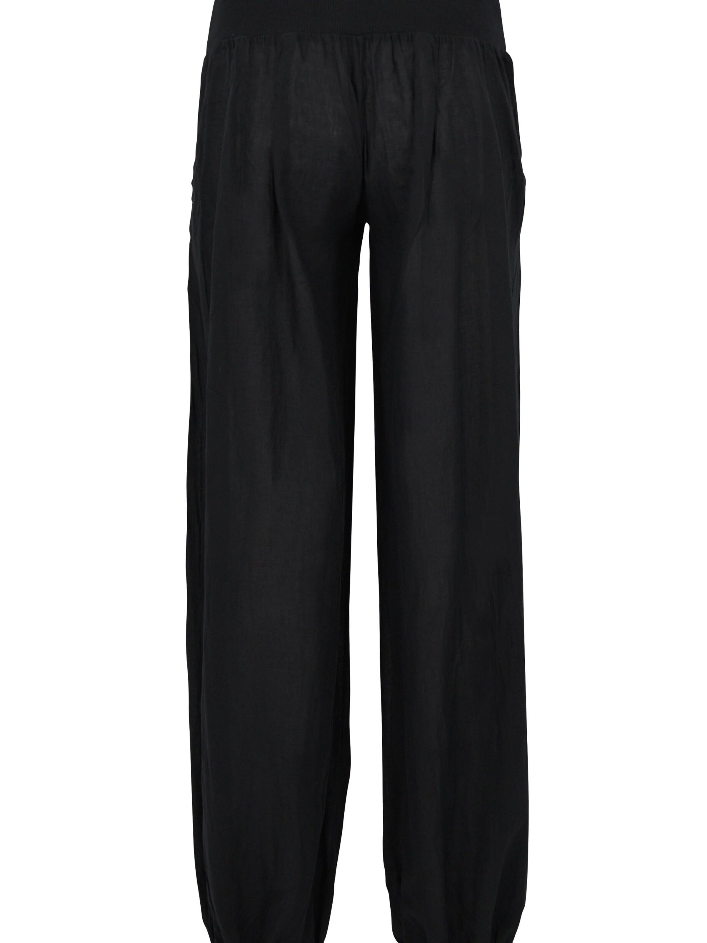 malito more than fashion Harem Pants in Black: front