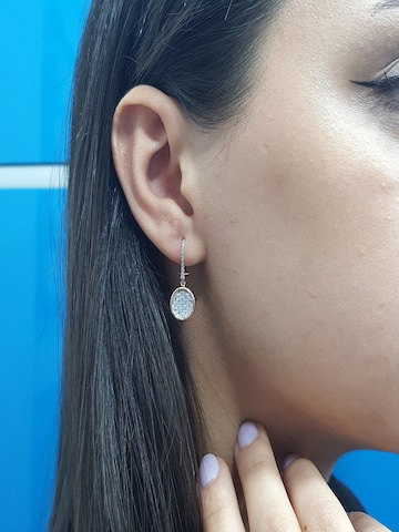 EinStein Diamant Earrings 'Vollmond' in Gold: front