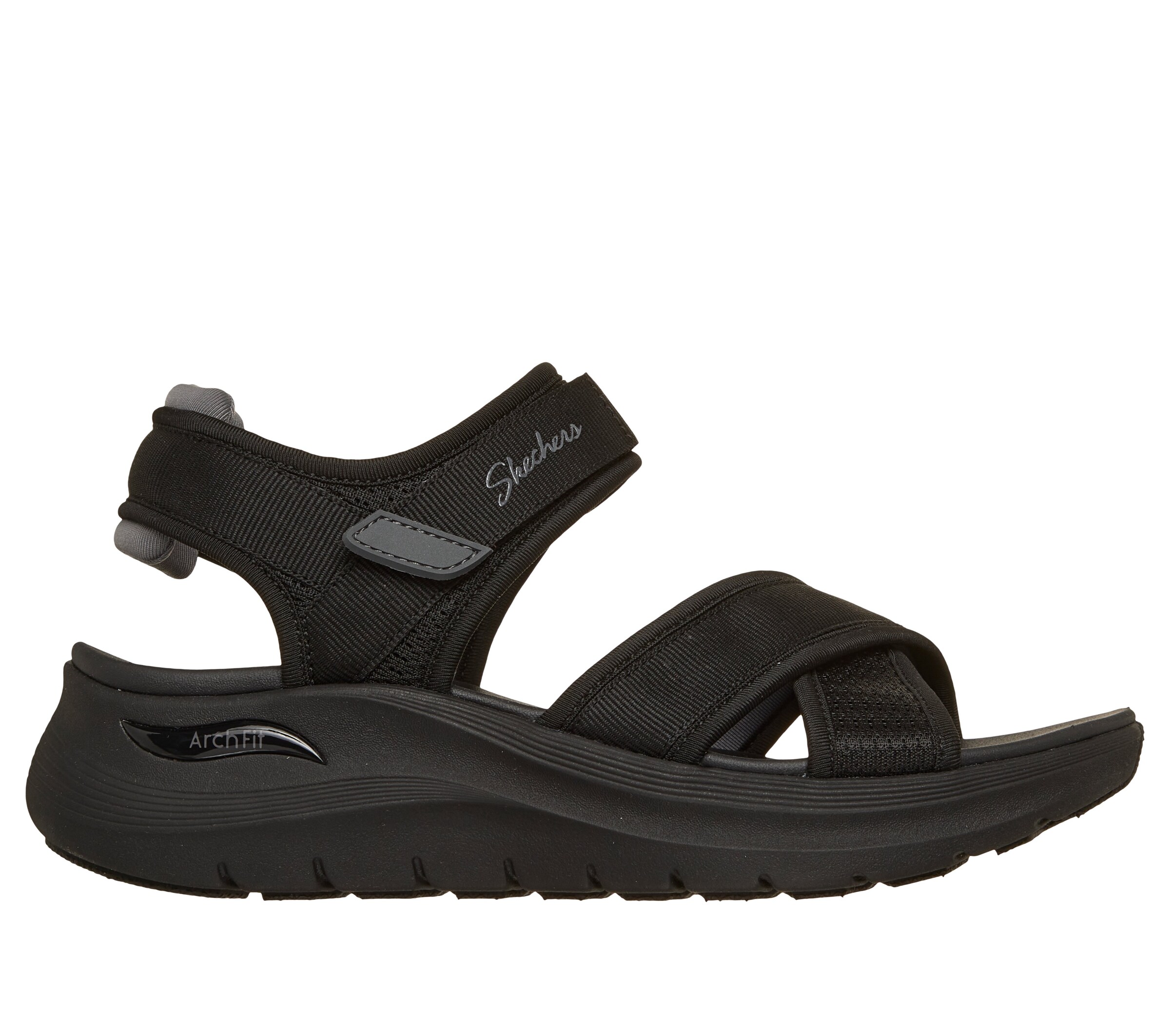 SKECHERS Sandale in Schwarz