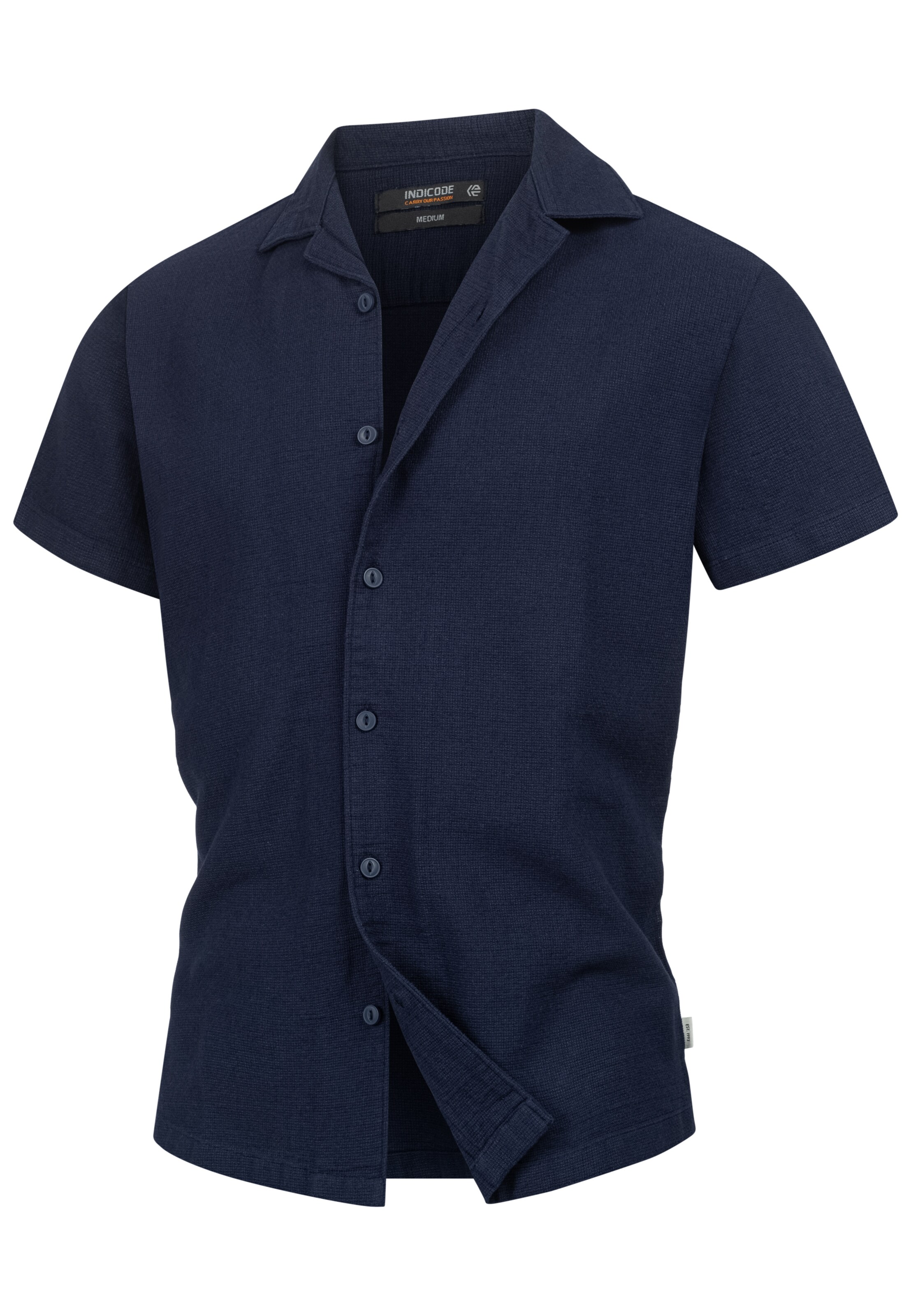 INDICODE JEANS Regular fit Button Up Shirt 'Cosby' in Blue: front