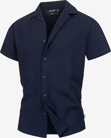 INDICODE JEANS Button Up Shirt 'Cosby' in Blue: front