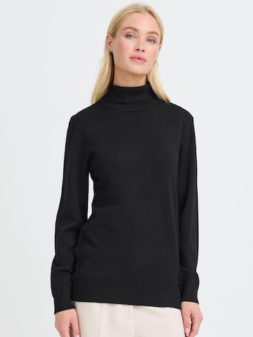 Oxmo Trui ' OXAIDA ROLLNECK ' in Zwart