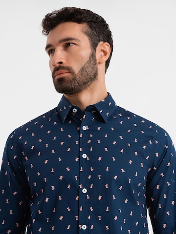 Ombre Regular fit Button Up Shirt in Blue