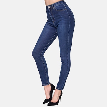 Skinny Jean Elara en bleu : devant