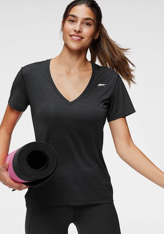Reebok Performance shirt 'Athletic' in Black: front