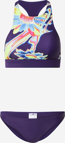ADIDAS SPORTSWEAR Bralette Active Swimsuit 'Positivisea Print' in Purple: front