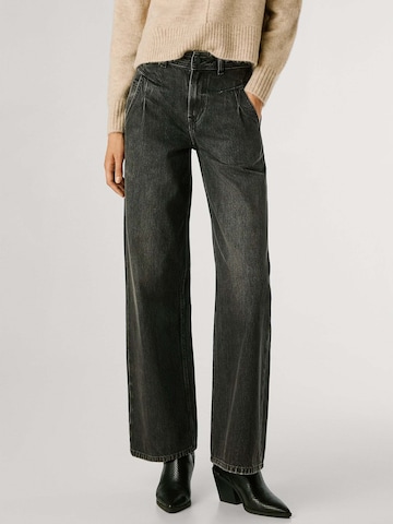 Pepe Jeans Loosefit Jeans in Zwart: voorkant