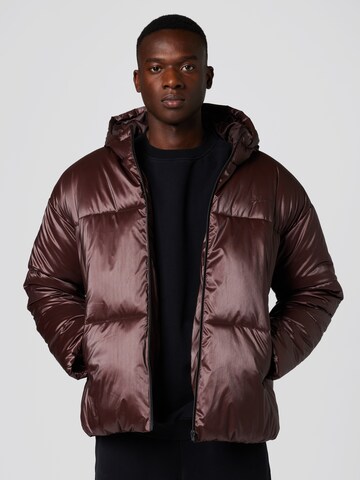 Sinned x ABOUT YOU Between-season jacket 'Adam' in Brown: front