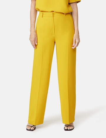 Wide Leg Pantalon à plis GERRY WEBER en jaune : devant