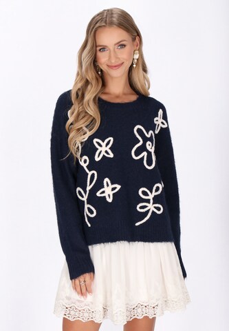 IZIA Trui in Blauw: voorkant