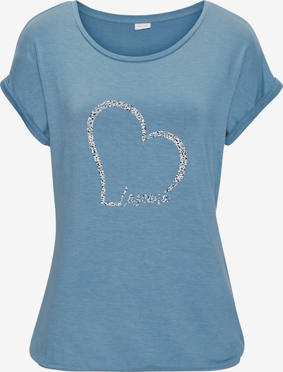 Marškinėliai iš LASCANA, spalva – šviesiai mėlyna / juoda / balta, Prekių apžvalga