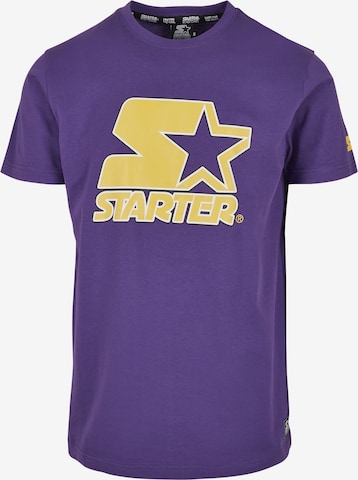T-Shirt Starter Black Label en violet : devant
