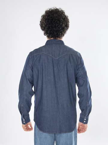 Comfort fit Camicia 'M' Barstow Western Standard Red Cast Rinse Marbled TH 2H 19 Shirt' di LEVI'S ® in blu