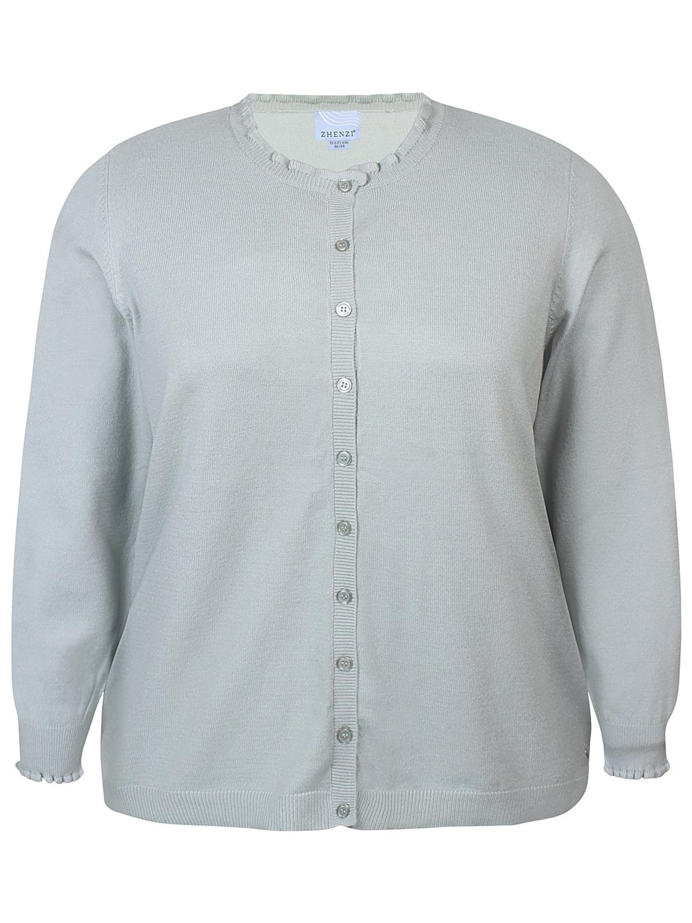 Zhenzi Knit Cardigan 'Kogle 1163' in Green: front