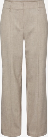 Y.A.S Regular Pleated Pants 'Komio' in Beige: front