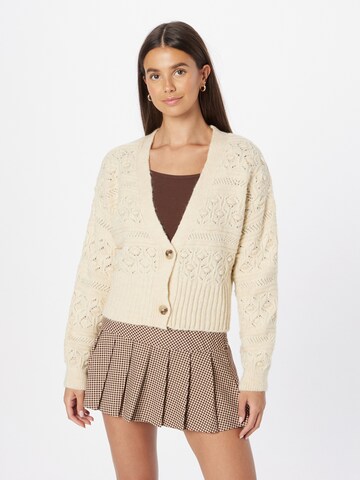 Mavi Knit Cardigan in Beige: front