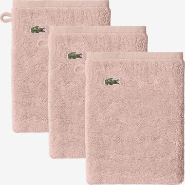 LACOSTE Washcloth in Pink: front