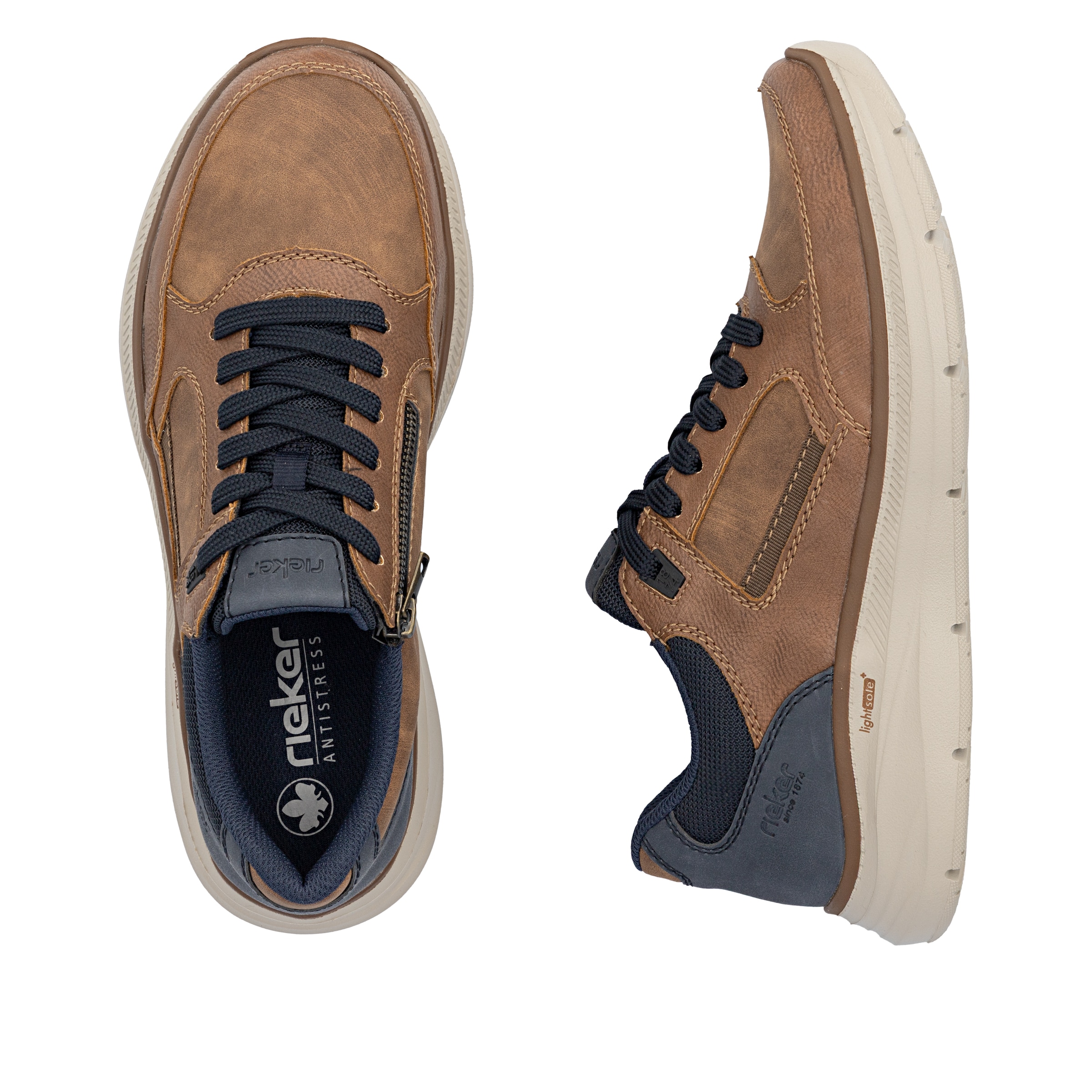 Chaussure de sport à lacets Rieker en marron
