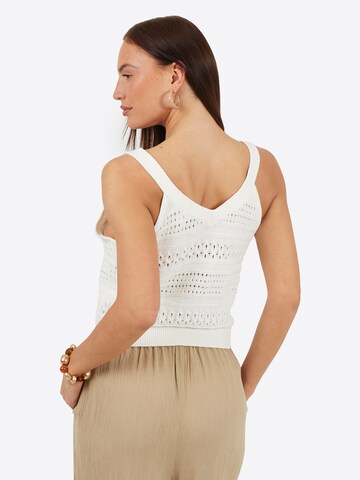 BRAVE SOUL Gebreide bodywarmer in Wit