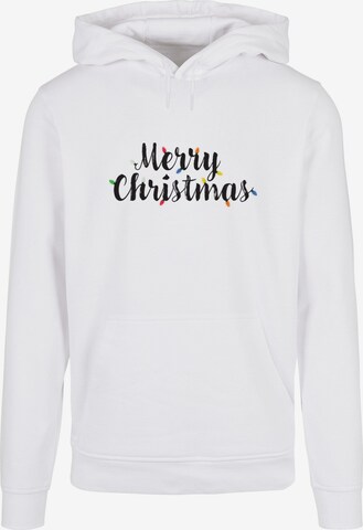 Sweat-shirt 'Merry Christmas' Merchcode en blanc : devant