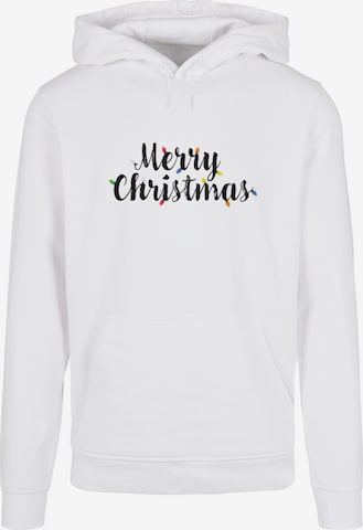 Sweat-shirt 'Merry Christmas' Merchcode en blanc : devant