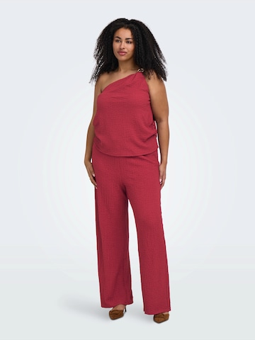 ONLY Carmakoma - Pierna ancha Pantalón 'CARERIKKA' en rojo