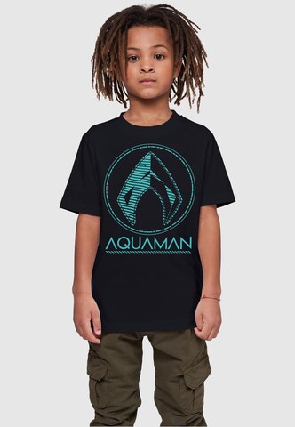 ABSOLUTE CULT Shirt 'Aquaman - Aqua' in Zwart: voorkant