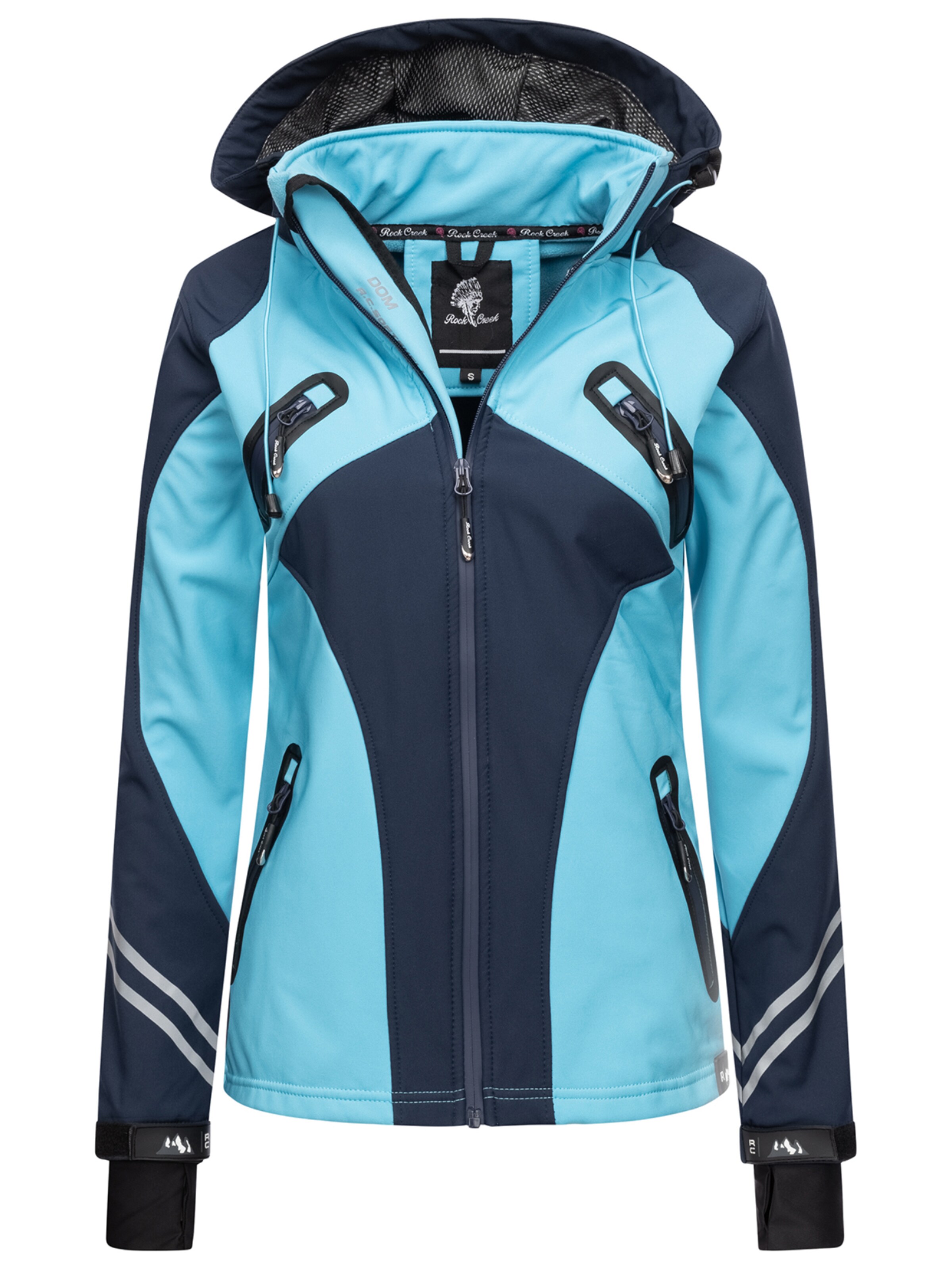 Rock Creek Outdoorjacke in Blau: Vorderseite