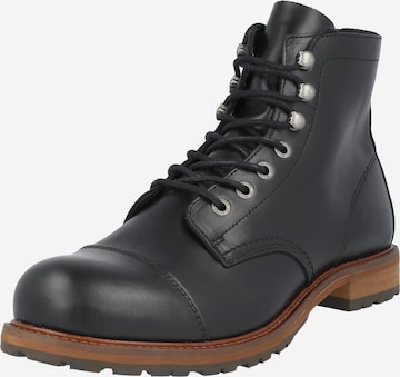 Bottines à lacets 'ROMAN' SELECTED HOMME en noir : devant