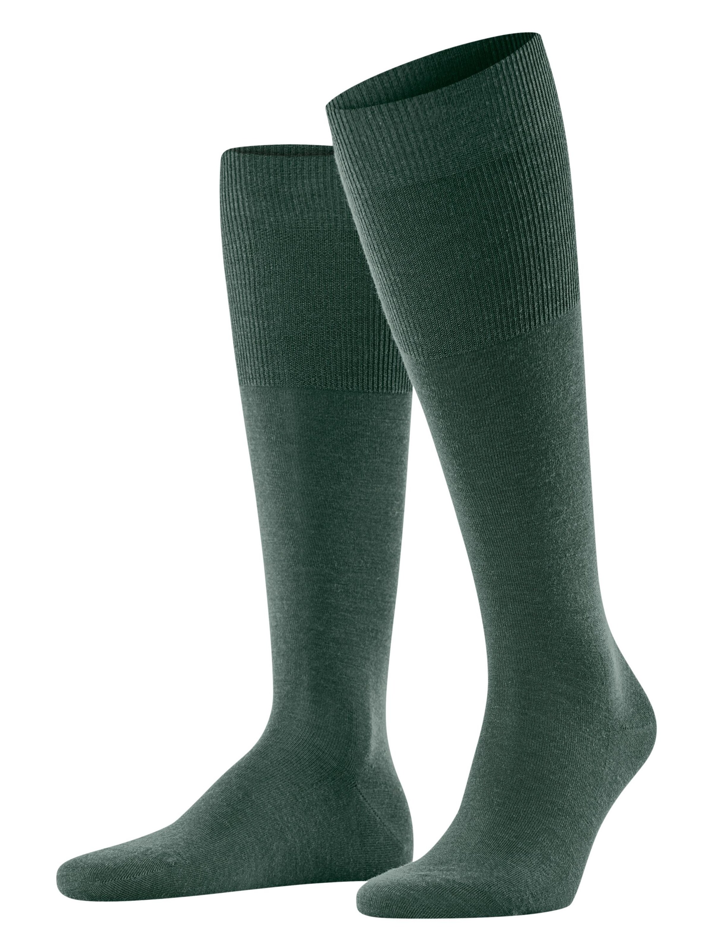 FALKE Knee High Socks 'Airport' in Green: front