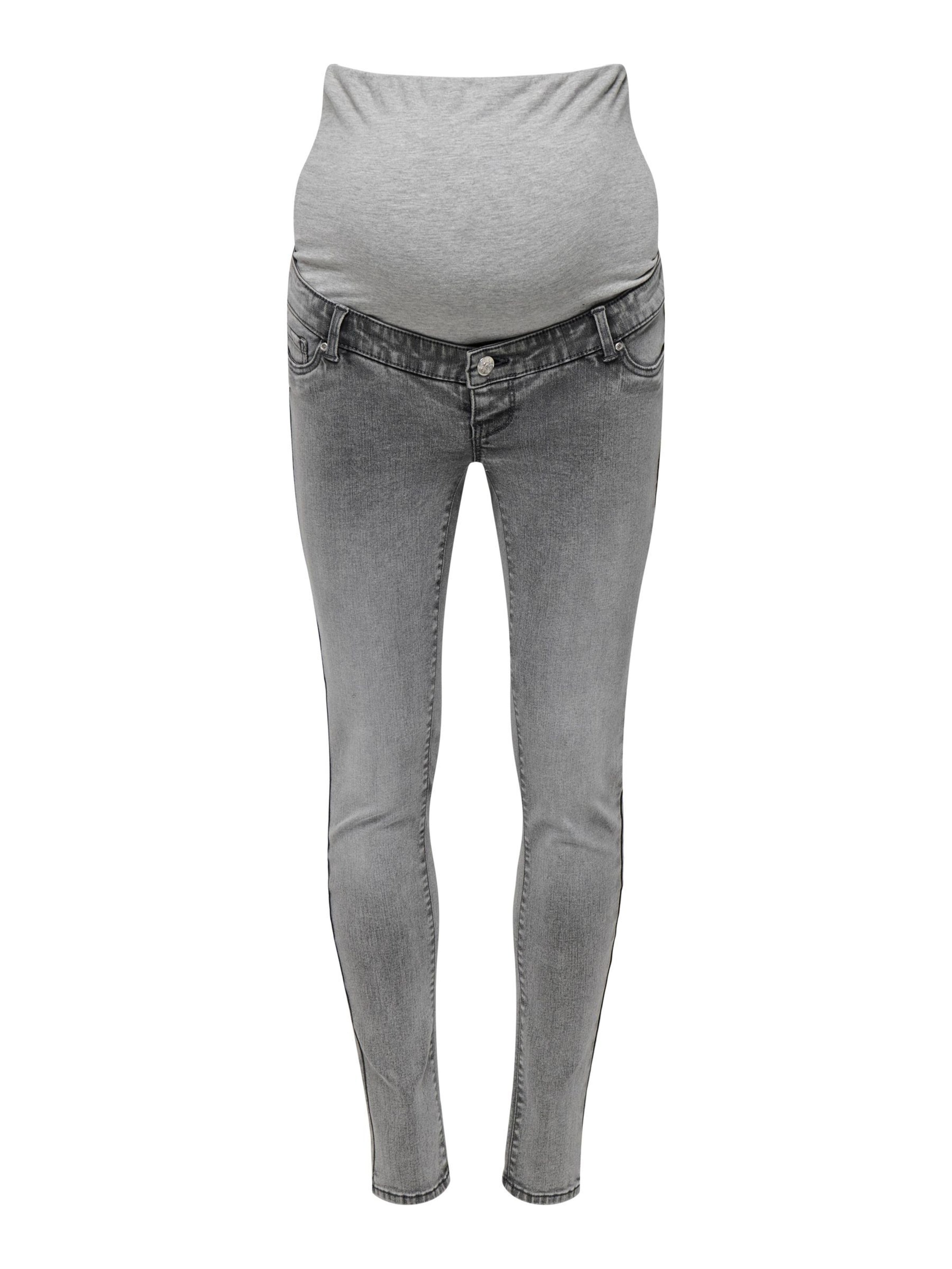 Only Maternity Skinny Jeans 'ROSE' in Grey: front