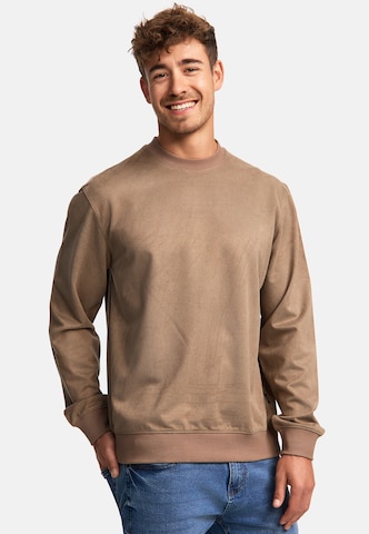 INDICODE JEANS Sweatshirt 'Coleman' in Brown