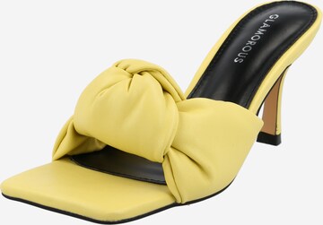 GLAMOROUS Pantofle – žlutá: přední strana