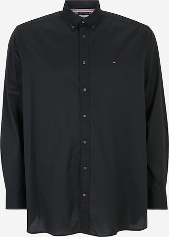 Tommy Hilfiger Big & Tall Regular fit Button Up Shirt in Black: front