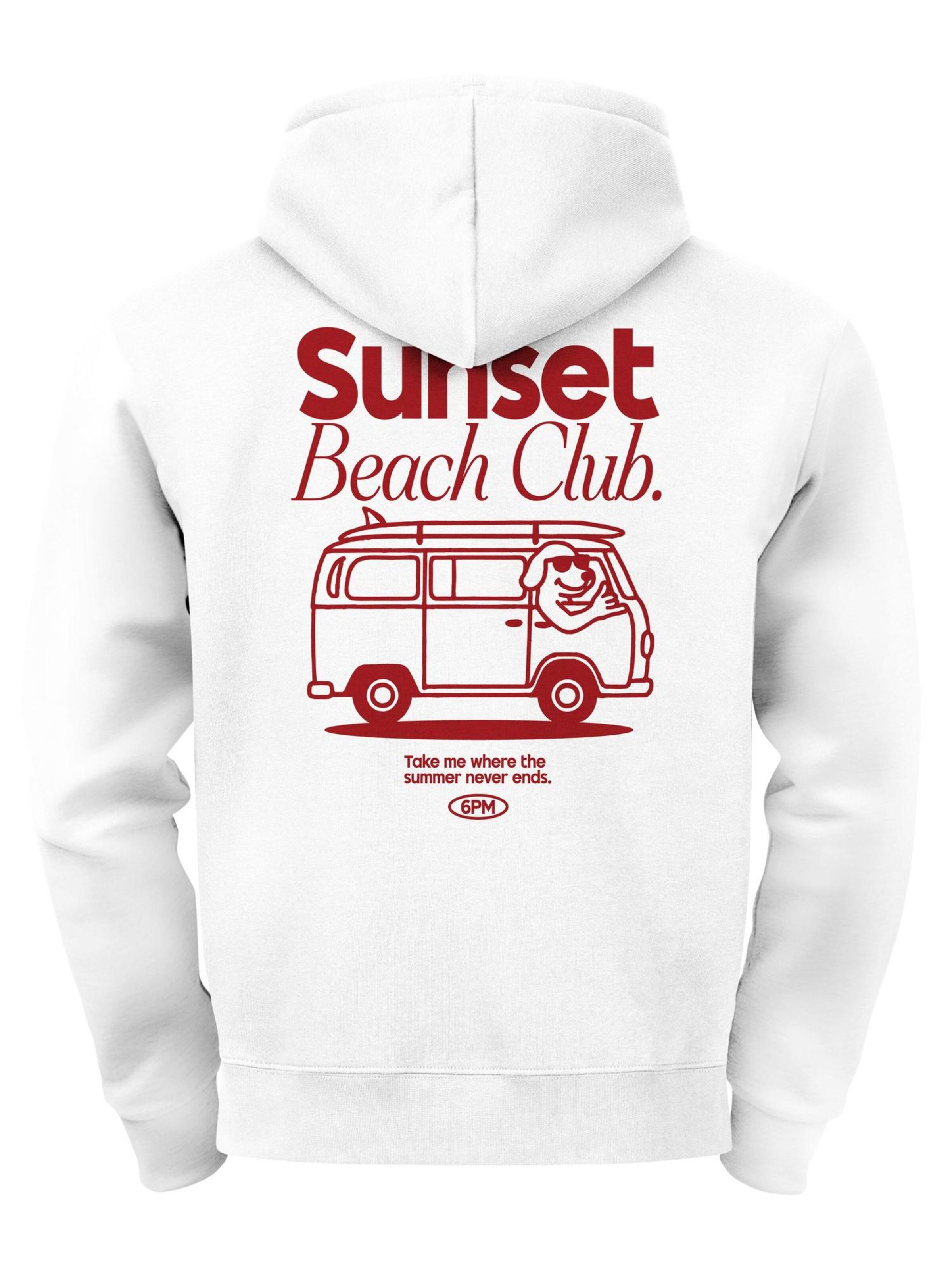 Neverless Sweatshirt 'Sunset Beach'‌‌‌‌‌‌‌‌‌ in Weiß