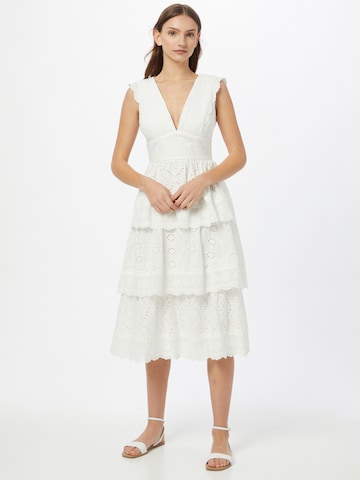 Robe de cocktail True Decadence en blanc : devant