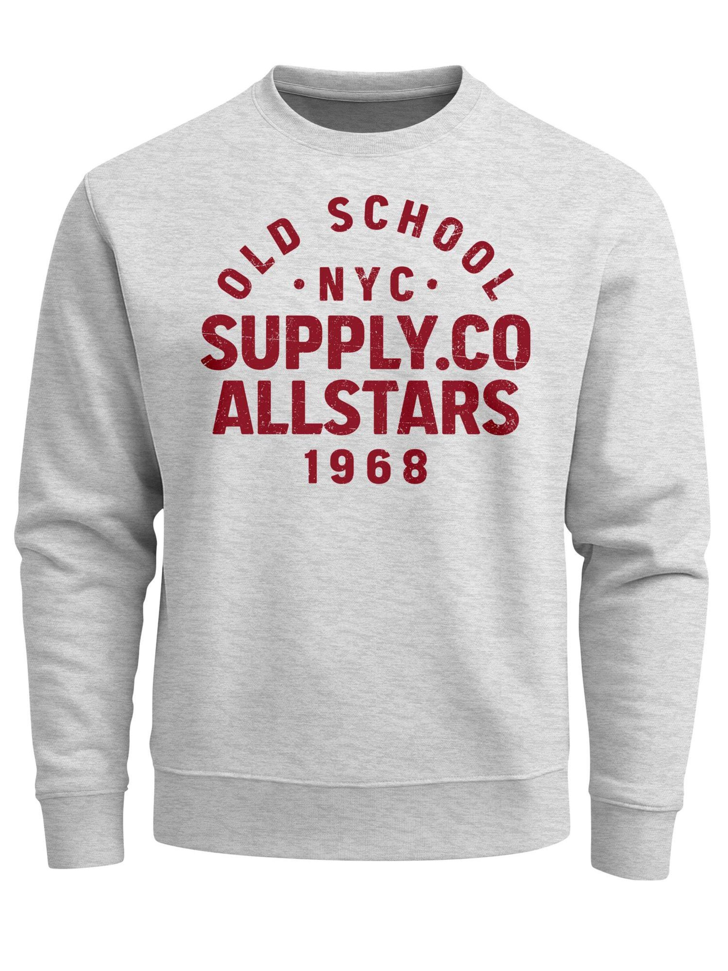 Neverless Sweatshirt 'Oldschool 3' in Grey: front