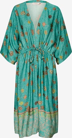 Cream Kimono 'Emmelia' in Green: front