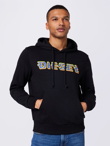 DIESEL Sweatshirt 'Ginn' in Schwarz: predná strana