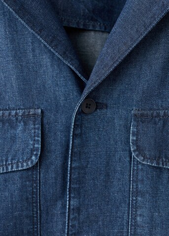 MANGO MAN Regular fit Button Up Shirt 'Tudy' in Blue
