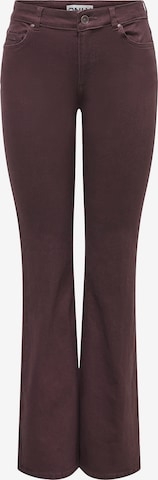 évasé Pantalon 'ONLBLUSH' ONLY en marron : devant