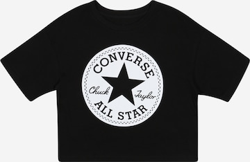 CONVERSE - Camiseta en negro: frente