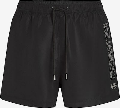 Karl Lagerfeld Uimashortsit 'Ikon' värissä hopeanharmaa / musta, Tuotenäkymä