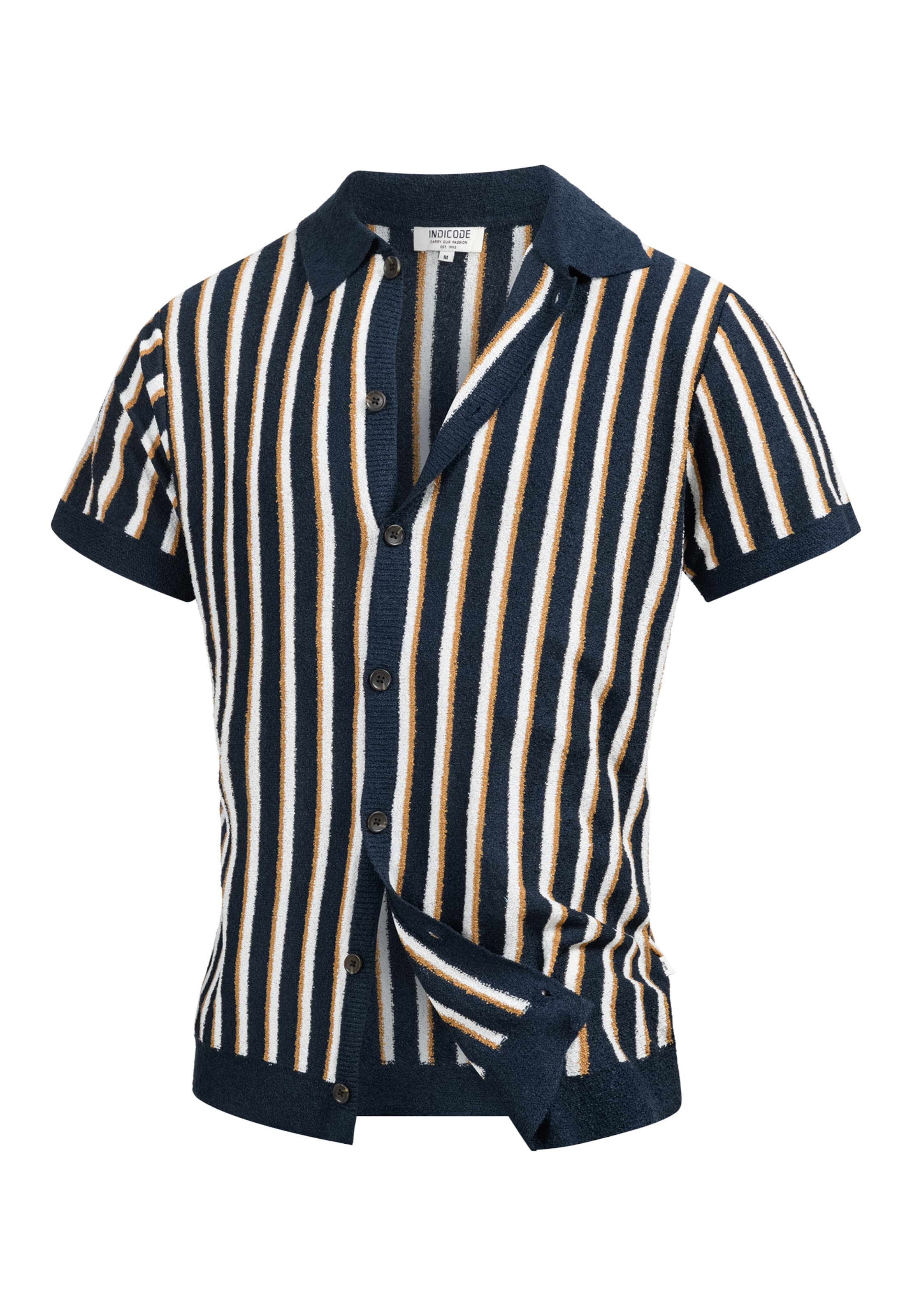 Coupe regular Chemise 'INKaziz' INDICODE JEANS en bleu : devant