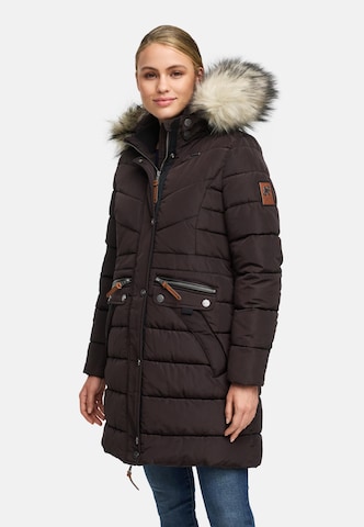 NAVAHOO Winter coat 'Paula' in Brown: front