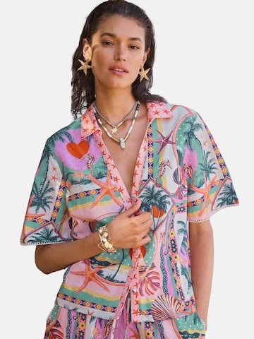 Chemisier love & roses en rose : devant